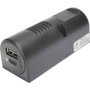 ProCar 67343000 opbouw-power USB-C/A dubbel stopcontact, zwart