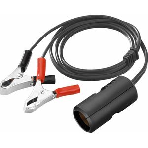 ProCar 12-24V sigarettenaansteker contra plug met krokodil klemmen - 1 meter