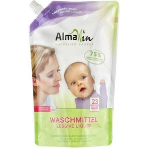 AlmaWin Vloeibaar wasmiddel in zak, 23 wasbeurten, 1500 ml, veganistisch, eco-garantie, verpakking van 3 (3 x 1,5 kg)