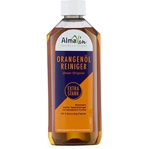 AlmaWin Sinaasappelolie-reiniger, extra sterk, 500 ml, milieuvriendelijke allesreiniger met sinaasappelschil terpenen, vrij van synthetische geur- en kleurstoffen, veganistisch