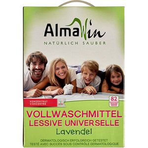 AlmaWin Universeel Waspoeder – Lavendel geur – Effectief wassen – Duurzaam & Vegan – Geschikt voor witte, gekleurde en zwarte was – Dermatologisch getest – 4,6 KG