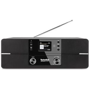 TechniSat DIGITRADIO 371 CD BT - Stereo digitale radio (DAB+, FM, CD-speler, Bluetooth, kleurendisplay, USB, AUX, hoofdtelefoonaansluiting, compact systeem, wekker, 10 watt, afstandsbediening) zwart