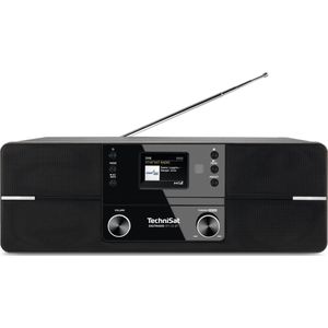 TechniSat DIGITRADIO 371 CD BT - Stereo digitale radio (DAB+, FM, CD-speler, Bluetooth, kleurendisplay, USB, AUX, hoofdtelefoonaansluiting, compact systeem, wekker, 10 watt, afstandsbediening) zwart
