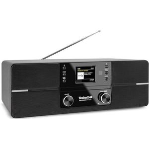 TechniSat DIGITRADIO 371 CD IR - internetradio (DAB+, FM, CD-speler, WLAN, Bluetooth-audiostreaming, kleurendisplay, USB, AUX, hoofdtelefoonaansluiting, wekker, 10 watt, afstandsbediening) zwart