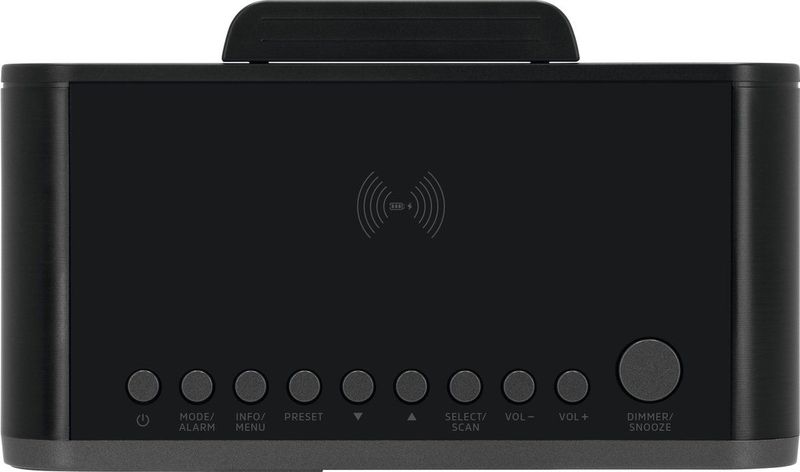 TechniSat - VIOLA CR 1 - DAB+ Wekkerradio - Zwart - Draadloos Opladen, 3,5 Inch Display, 3,3 Watt