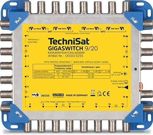 TechniSat - GigaSwitch 9/20 - Multischakelaar - Blauw, Geel - Satelliet Accessoires