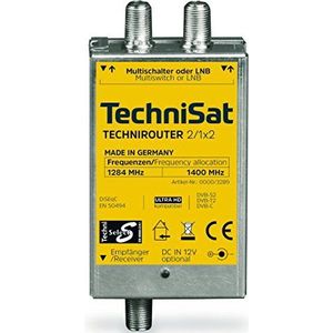 TechniSat Technirouter Mini 2/1x2 Eenhoornoplossing/unicable (voor Twin-ontvangst, tot 2 satellietposities via een kabel aangesloten apparaten (satellietontvanger, TV) moeten unicable ondersteunen)