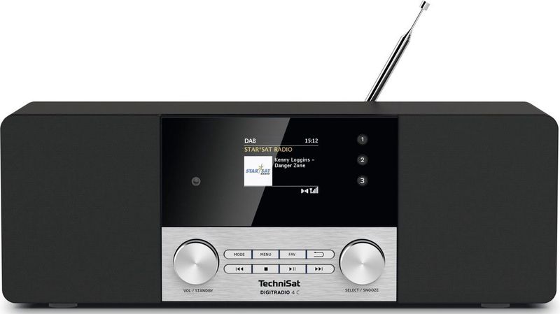 TechniSat DIGITRADIO 4 C Tafelradio DAB - F - DAB Bluetooth Zwar - Zilver