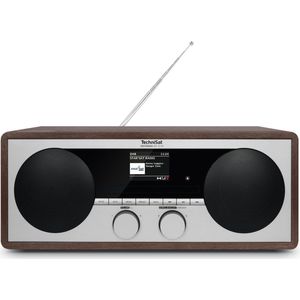 TechniSat DIGITRADIO 451 CD IR Internetradio Internet, DAB+, VHF (FM) AUX, Bluetooth, USB, WiFi, Internetradio Incl. afstandsbediening, Spotify Hout (donker)