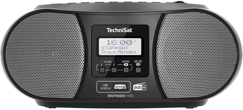 Technisat Digitradio 1990 - Draagbare DAB+ Radio met CD Speler - Zwart