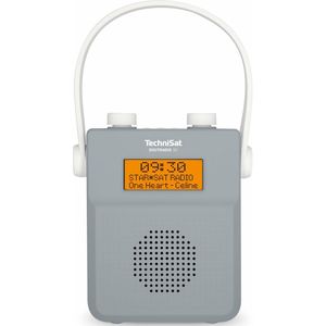 TechniSat - DIGITRADIO 30 - Zakradio - Waterdicht - DAB+ FM Bluetooth - Wit Grijs