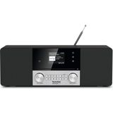 TechniSat DIGITRADIO 3 IR - stereo DAB radio compact systeem (DAB+, FM, CD-speler, Bluetooth, internetradio, USB, hoofdtelefoonaansluiting, AUX-ingang, wekkerradio 20 Watt RMS) zwart