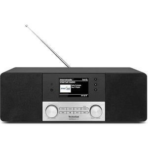 TechniSat DIGITRADIO 4 IR - Stereo internetradio (DAB+, FM, bluetooth-audiostreaming, hoofdtelefoonaansluiting, AUX-ingang, wekktimer, TFT-display, 20 Watt RMS, Elac luidspreker, Made in Germany)