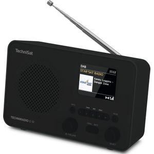 TechniSat TECHNIRADIO 6 IR – draagbare internetradio (DAB+, FM, WLAN, Bluetooth, kleurendisplay, wekker, app-bediening, favorietengeheugen, 3 W RMS), zwart