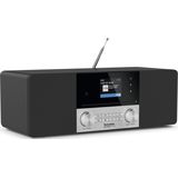 TechniSat DIGITRADIO 3 VOICE - Compacte stereo DAB+ radio met offline spraakbesturing in het Duits (DAB, FM, cd-speler, USB, hoofdtelefoonaansluiting, AUX-ingang, wekker, OLED-display, 20 watt RMS)