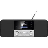 TechniSat DIGITRADIO 3 VOICE - Compacte stereo DAB+ radio met offline spraakbesturing in het Duits (DAB, FM, cd-speler, USB, hoofdtelefoonaansluiting, AUX-ingang, wekker, OLED-display, 20 watt RMS)