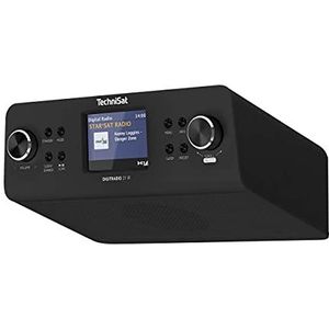 TechniSat DIGITRADIO 21 IR - inbouwkeukenradio Dab+/FM/internet (Bluetooth, 2 W mono-luidspreker, 2,8 inch kleurendisplay, klok met wekker) zwart