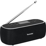 TechniSat DIGITRADIO BT 1 - tragbarer Bluetooth-Lautsprecher mit DAB+ Digitalradio (UKW, Uhr, Wecktimer, Favoritenspeicher, Freisprechfunktion, AUX-in, Direktwahltasten, Akku, 6 Watt) schwarz