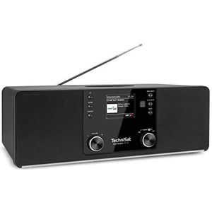 TechniSat DIGITRADIO 370 IR - Stereo internetradio (DAB+, FM, WLAN, draadloos opladen, Bluetooth-audiostreaming, kleurendisplay, USB, AUX, hoofdtelefoonaansluiting, wekker, 10 watt, afstandsbediening)