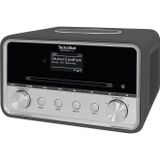 TechniSat DIGITRADIO 586 - DAB+ hybride radio (internetradio, FM, Bluetooth, draadloos opladen, app-bediening, OLED, USB, CD, MP3, AUX, 20 W, compacte installatie, afstandsbediening) antraciet