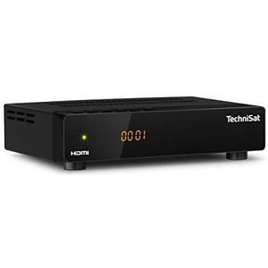 TechniSat HD-S 261 compacte HD satellietontvanger (Sat DVB-S/S2, HDTV, HDMI, USB, vooraf geïnstalleerde lijst, timer, lokale bediening, afstandsbediening) zwart