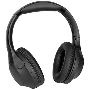 TechniSat STEREOMAN 3 BT Draadloze bluetooth-hoofdtelefoon (bluetooth, bass boost, geïntegreerde accu, ingebouwde microfoon, aanpasbare hoofdtelefoonlengte, gevoerd, muziekbesturing), zwart