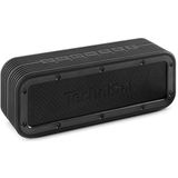 TechniSat BLUSPEAKER OD TWS - Outdoor Bluetooth-luidspreker (stereo, 30 Watt, handsfree met microfoon, metalen front en rubberen frame, IPX6, accu, USB-C, True-Wireless-stereo) zwart