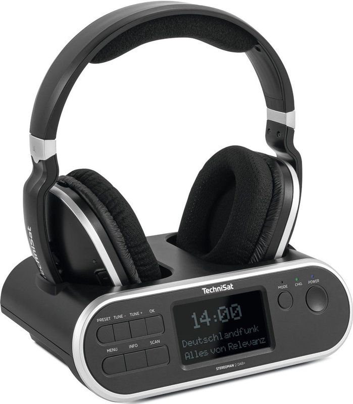 Technisat - Stereoman 2 - Draadloze Koptelefoon - Zwart - Stijlvol Design