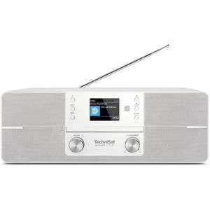 TechniSat Digitradio 371 CD BT, Digitale Stereoradio, DAB+, FM, CD-Speler, Bluetooth, Kleurenscherm, USB, AUX-Ingang, Koptelefoonaansluiting, Wekker, 10 W, Afstandsbediening, 34.5 x 12.3 x 21 cm, Wit