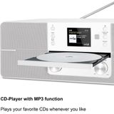 TechniSat DIGITRADIO 371 CD IR Tafelradio met internetradio Internet, DAB+, FM AUX, Bluetooth, CD, DAB+, Internetradio, FM, USB, WiFi Accu laadfunctie, Incl.