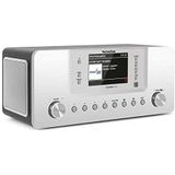 TechniSat DIGITRADIO 574 IR internetradio stereo (DAB+, FM, WLAN, Bluetooth-audiostreaming, 4 inch kleurendisplay, USB, AUX-in, hoofdtelefoonaansluiting, wekker, 10 watt, app/afstandsbediening) zilver