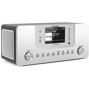 TechniSat DIGITRADIO 574 IR internetradio stereo (DAB+, FM, WLAN, Bluetooth-audiostreaming, 4 inch kleurendisplay, USB, AUX-in, hoofdtelefoonaansluiting, wekker, 10 watt, app/afstandsbediening) zilver