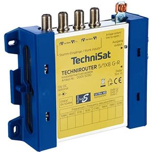 TechniSat Technirouter 5/1x8 G-R Satelliet multiswitch Ingangen (satelliet): 5 (4 satelliet / 1 terrestrisch) Aantal gebruikers: 8