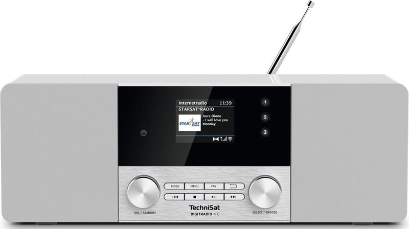 TechniSat DIGITRADIO 4C Tafelradio DAB+, FM, DAB Bluetooth Wit