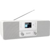 TechniSat Digitradio 370 CD IR internetradio stereo (DAB+, FM, CD-speler, WLAN, Bluetooth, kleurendisplay, USB, AUX, hoofdtelefoonaansluiting, wekker, 10 watt, afstandsbediening) 35 x 12 x 21 cm,Wit