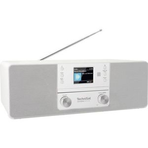 TechniSat DIGITRADIO 370 CD IR - Internetradio (DAB+, FM, CD-Player, WLAN, Bluetooth, Farbdisplay, USB, AUX, Kopfhöreranschluss, Wecker, 10 Watt, Fernbedienung) weiß