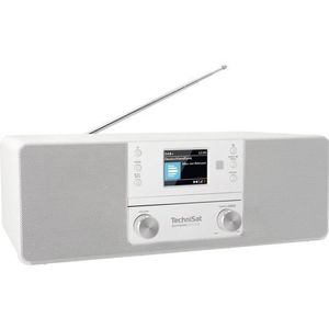 TechniSat Digitradio 370 CD IR internetradio stereo (DAB+, FM, CD-speler, WLAN, Bluetooth, kleurendisplay, USB, AUX, hoofdtelefoonaansluiting, wekker, 10 watt, afstandsbediening) 35 x 12 x 21 cm,Wit