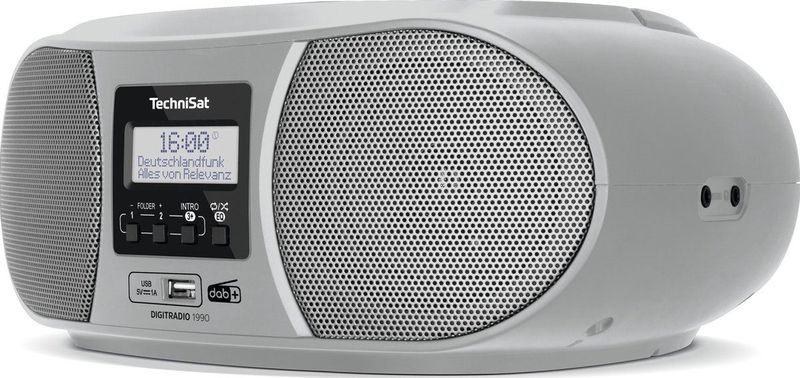 TechniSat - DIGITRADIO 1990 - Radio/CD-speler - Zilver - DAB+, VHF (FM), Bluetooth, USB