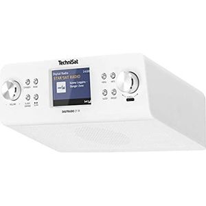 TechniSat DIGITRADIO 21 IR - inbouwkeukenradio Dab +/FM/internet (Bluetooth, 2 W mono-luidspreker, 2,8 inch kleurendisplay, klok met wekker) wit