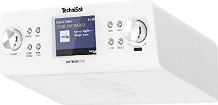 TechniSat DIGITRADIO 21 IR - inbouwkeukenradio Dab+/FM/internet (Bluetooth, 2 W mono-luidspreker, 2,8 inch kleurendisplay, klok met wekker) wit