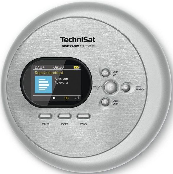 TechniSat - DIGITRADIO CD 2GO BT - Draagbare CD-Speler - Zilver - Bluetooth