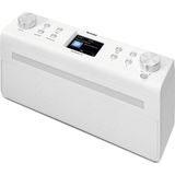 TechniSat DIGITRADIO 22 - Keukenradio met bewegingssensor (Onderbouwradio incl. montageplaat, DAB+, FM, 2"" kleurendisplay, LED-licht, favorietengeheugen, wekker, 2 watt) wit