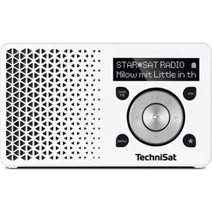 TechniSat - DIGITRADIO 1 - Draagbare DAB+ Radio - Wit/Zilver - Accu