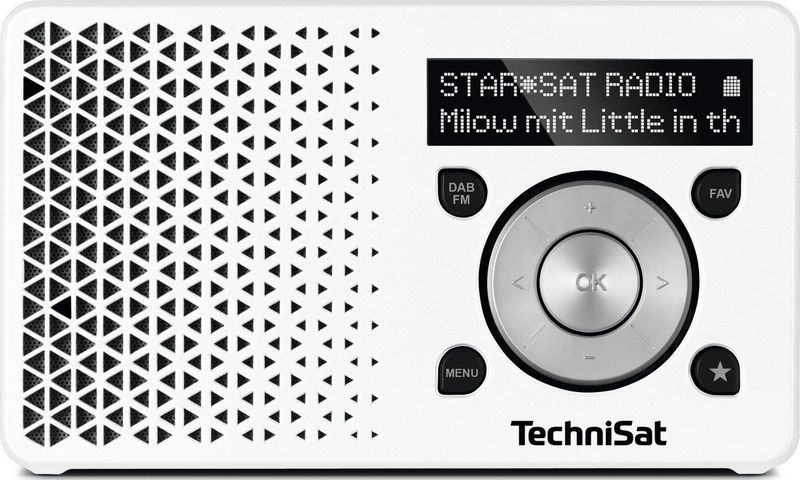 TechniSat - DIGITRADIO 1 - Draagbare DAB+ Radio - Wit/Zilver - Accu