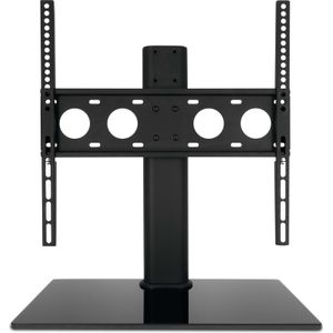 TechniSat TSAT Universeel TV Tafelonderstel met Glazen Planchet 32-55 (55", 30 kg), TV-meubel, Zwart
