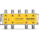 Technisat 8-Weg Verdeler Geel/Zilver