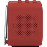 TechniSat TECHNIRADIO 40, DAB wekkerradio (AB, FM, wekker met twee wektijden instelbaar, slaaptimer, snooze-functie, dimbaar Lcd-scherm, USB-oplaadfunctie) rood