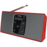 TechniSat - DigitRadio 2 S - Radio - Zilver/Rood - DAB+/VHF/Bluetooth