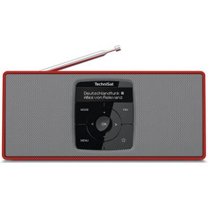 TechniSat - DigitRadio 2 S - Radio - Zilver/Rood - DAB+/VHF/Bluetooth