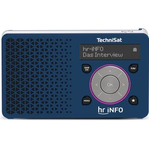 TechniSat Digitradio 1 uur iNFO Editie donkerblauw/zilver - mono (DAB+, FM), Radio, Zilver, Blauw
